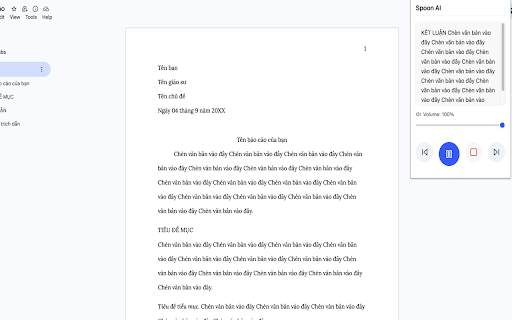 Spoon AI: Trợ lý đọc tiếng Việt :: Đọc nội dung trang web bằng giọng đọc hay và tự nhiên với một nút bấm. Dùng để đọc báo, sách online, truyện online và hơn thế nữa