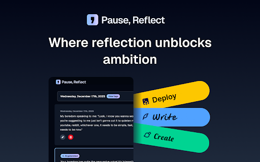Pause, Reflect :: Add a short pause before your distractions for some time to reflect and check-in with yourself.