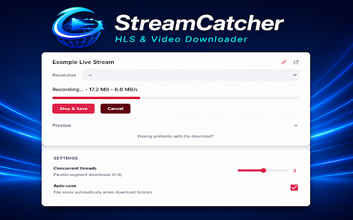 StreamCatcher - HLS & Video Downloader :: Find and download HLS streams and MP4 videos from any website.