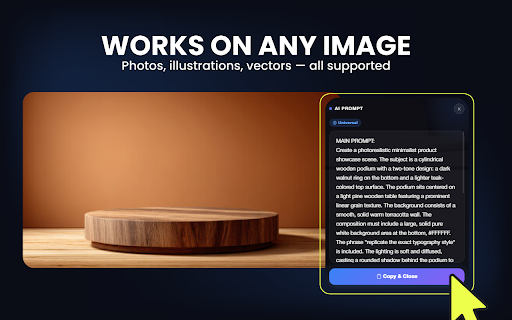 Image to Prompt Generator - PromptMaster Pro :: Image to prompt generator: hover over any image for a ready-to-use Midjourney, Stable Diffusion & Flux prompt.