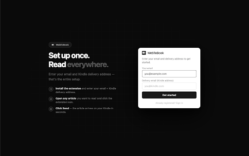 WebToBook :: Send any web article to your Kindle in seconds.