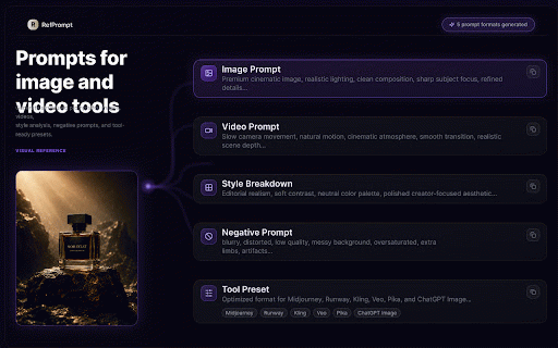 RefPrompt: AI Image & Video Prompt Generator :: Generate structured AI prompts from reference images.