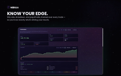 NEBULA — Next Gen Memecoin Paper Trading :: Risk-free memecoin paper trading on Axiom — a trade journal, performance analytics and achievements, zero real money at risk.