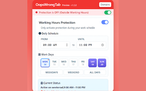 OopsWrongTab - Share your screen, not your secrets. :: Privacy-first tab redirector that saves you from embarrassing moments during screen sharing