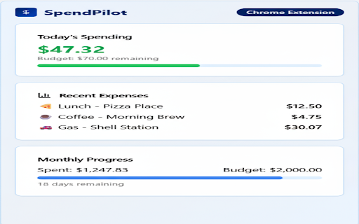 SpendPilot - Smart Expense Tracker :: Track your daily expenses with ease. Quick expense entry, category management, and spending insights right in your browser.