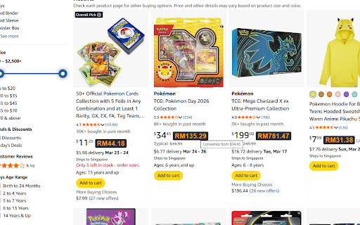 Amazon Prices In Your Currency :: See Amazon prices converted to your currency, on every page, automatically.