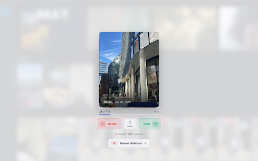 SwipeOut - Clean Up Google Photos :: Google Photos storage full? Swipe left to delete, right to keep. Review photos fast with filters by date, type. One-time purchase.