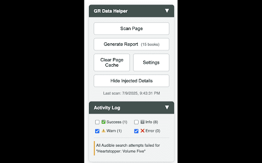 Goodreads Book Details :: Display book details and description under book covers. No need to click or hover