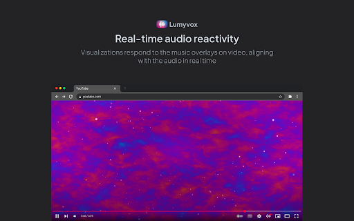 Lumyvox – YouTube Visualizer :: Lumyvox adds real-time audio visualizations to YouTube videos. Enhance your watching experience with beautiful audio visuals.