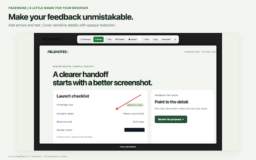 PageWand — Screenshot & Page Editor :: Capture full-page screenshots, remove unwanted elements, edit webpage text, and annotate or redact screenshots.