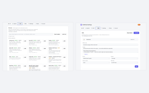 ChatPanel — Privacy-First AI Agent :: Works with Claude Code, Codex or any AI agents & local/remote models — a privacy-first side panel for meetings, chats & notes.