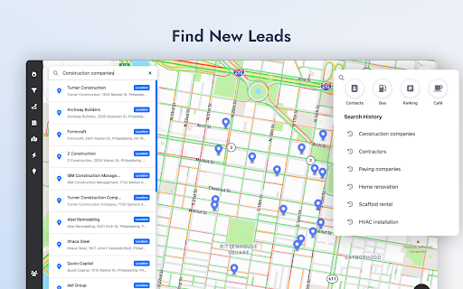 Lead Mapper :: Visualize customer locations and manage routes on a map directly inside your CRM