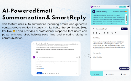 Replybox – AI Email Assistant for Gmail & Outlook :: AI-powered email assistant that drafts smart replies, customizes tone, supports voice input, and summaries.