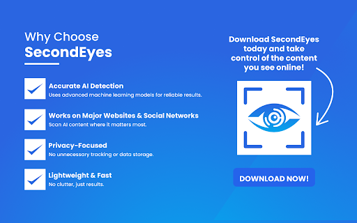SecondEyes :: Check if text, images are AI generated