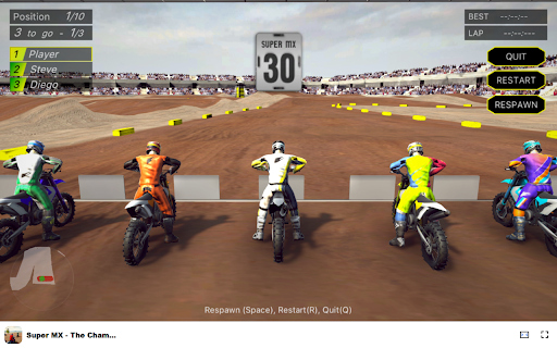 Super MX - The Champion - Race to victory in motocross action! :: Experience thrilling motocross racing with Super MX - The Champion, now as an offline Chrome extension!