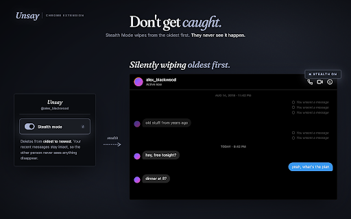 Unsay: Bulk Delete & Unsend Instagram DMs :: Bulk-delete every message you sent in an Instagram conversation, in one click. Optional backup before you erase.