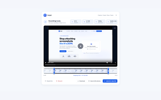 SnipIt — Screenshot, Screen Recorder & Share :: Capture full pages, regions, tabs and screens. Annotate, trim and share with SnipIt.