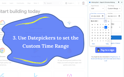 HistoryOut - Export Chrome History :: Export Chrome History in Excel-readable CSV, JSON or HTML formats. Use custom date ranges and customize the output fields.