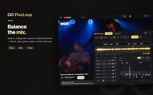 FiveLoop :: Control your Videos with a MIDI-Foot-Contoller! Set Loops, Adjust the Speed, Pitch-Shift, Play/Pause and Forward/Rewind.
