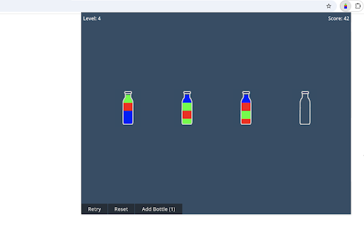 Color Pour Puzzle :: Sort colorful water into matching bottles to solve the puzzle!