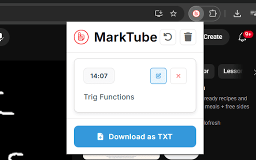 MarkTube :: Save timestamped notes on YouTube videos