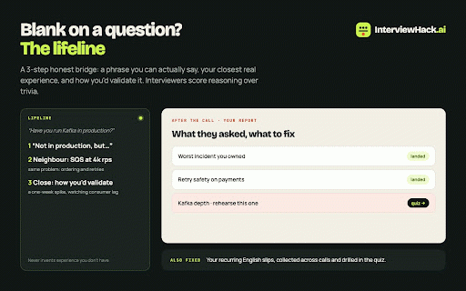 InterviewHack — AI Interview Copilot & Job Autofill :: Live interview copilot + job application autofill: real-time cues from your resume and prep, and a tailored CV per job. Free.