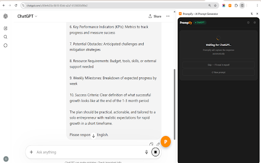 Prompify – AI Prompt Generator :: Turn rough ideas into powerful AI prompts for ChatGPT, Claude, Gemini & DeepSeek. Available in 9 languages with full Arabic RTL.