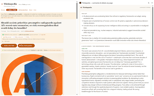Free AI by Thinkapedia :: Free, private on-device AI chat — plus summarize any page and watch independent models debate it.