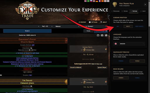 Poe Trade Plus :: Poe Trade Plus enhances the Path of Exile trade site with bookmarks, history and result tools.