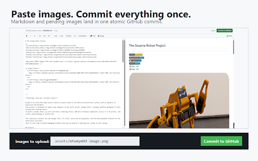 GitMark :: Edit GitHub Pages, Hugo, and repository Markdown in your browser with live preview, image uploads, and atomic commits.