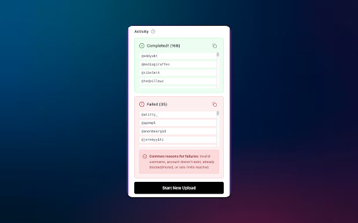 BlockParty :: Bulk mute, unmute, block, or unblock X/Twitter accounts from CSV files.