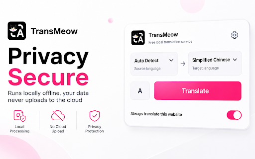 TransMeow :: A free, fast, local translation extension.