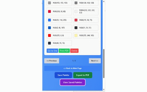 Web Color Palette Extractor :: Extract, save and print web color palettes used in web pages.