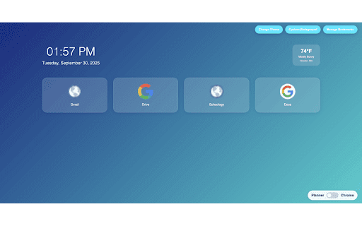 Meadowbrook Student Planner :: Custom Google Chrome Homepage With Planner & Redesigned Interface