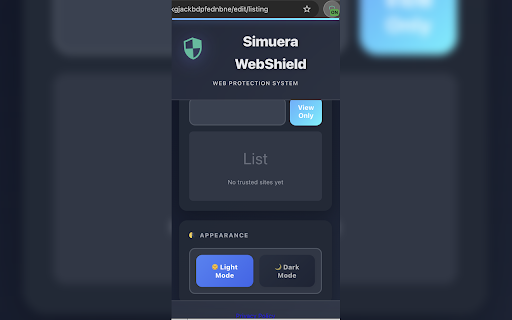 Simuera WebShield :: Blocks harmful content in real-time to keep your browsing safe. Offers optional light/dark mode
