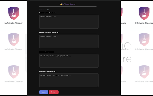 InPrivate Cleaner :: Mantén tu historial limpio. Elimina automáticamente contenido adulto de Chrome. Gratis para siempre.