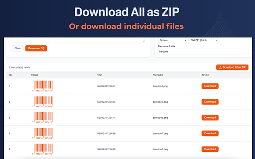 Barcode PNG :: Create professional barcode PNG files and QR codes instantly. Bulk generation, customization, and export as PNG or SVG.