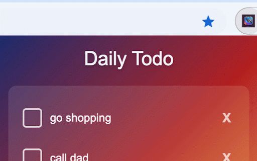 Daily Todo :: A daily todo extension for Chrome