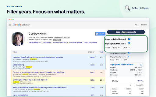 Google Scholar Author Highlighter :: See first, co-first, second, corresponding, and last-author papers with authorship metrics on Google Scholar profiles.