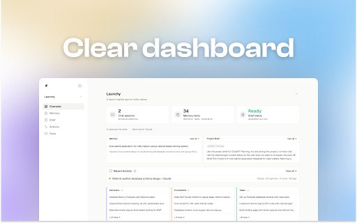 Relay — AI Chat Memory & Context Sync :: Stop repeating yourself to every AI. Relay keeps your project context synced across all your AI chats and IDE agents.