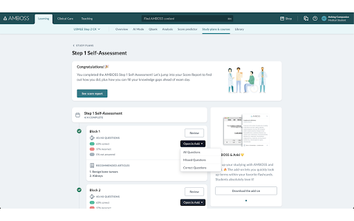 AnKing Companion :: Surfaces matching AnKing flashcards while you study medical board questions in supported question banks.