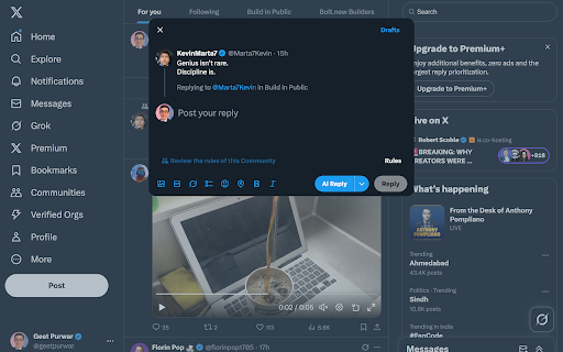 RepliX: Smart AI Replies for X.com, Tailored to Your Style :: RepliX: Smart AI Replies for X.com, Tailored to Your Style