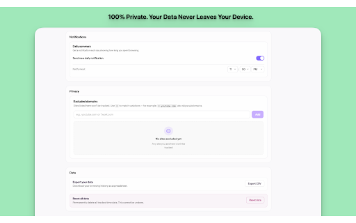 Amethyst: Local Attention Tracker :: Track your real focused browsing time. local-first, no account, no cloud. Know exactly where your attention goes.