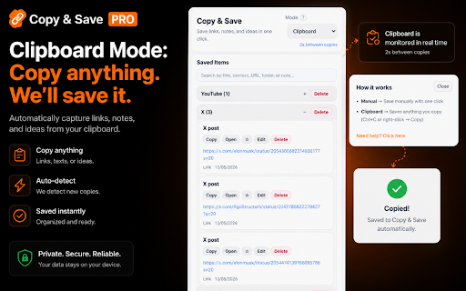 Copy & Save - Save Links, Notes & Ideas Instantly :: Save links, notes, and ideas instantly in organized folders.