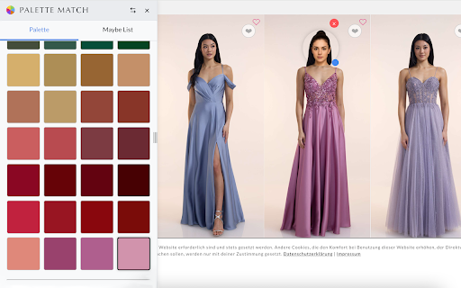 Palette Match :: Add your seasonal color palette to any webstore for complexion-perfect shopping. Look fabulous with minimal effort!