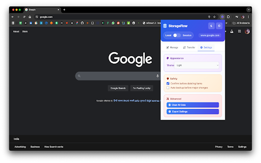 StorageFlow - Browser Storage Manager :: Easily manage localStorage & sessionStorage with import/export, edit, and sync tools. Ideal for devs & power users.