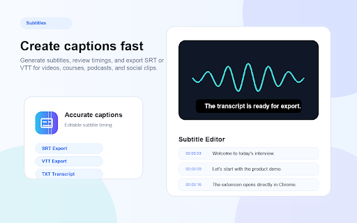 Whisper Transcribe AI - Convert Audio & Video to Text :: Meeting notes, AI transcription, speech to text, audio to text, video to text, subtitles, summaries, and transcripts.