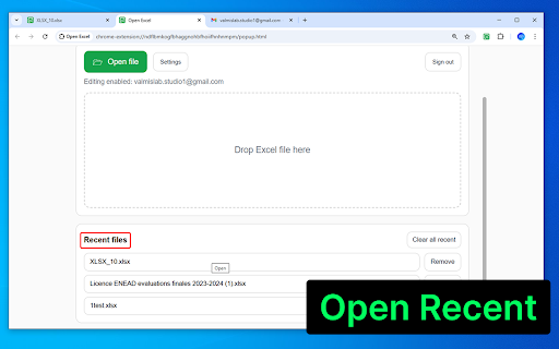 Open Excel :: View & edit Excel in Chrome. Open .xlsx/.xls, save locally. Formulas, formats & fonts.