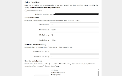 BeFox&Sleep: Smart Unfollow Instagram Accounts :: Automate Instagram: unfollow non-followers, follow new users, view stories & DM new followers. Privacy-focused, local processing