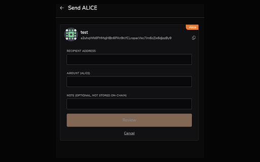 Alice Wallet :: Alice Wallet — hot wallet for Alice Protocol. Sign in with Alice, view balances, manage accounts. Keys never leave your device.